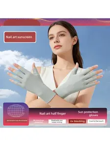 UV protection nail gloves, anti-UV, anti-darkening, anti-burning, half-finger gloves for nail lamp exposure protection.