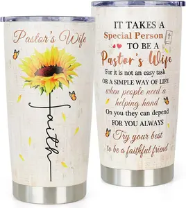 Appreciation Gifts for Pastor Wife - Unique Christmas Birthday Gifts for Pastor Women - Appreciation Day Pastors Gift for Her - Christian Religious Pastors Gift for Wife -20oz Stainless Steel Tumbler