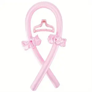 Heatless Curling Rod Set with Satin Roller, Heatless Hair Curlers – Overnight No-Heat Curls Kit with Bonnet, Spray Bottle & Styling Tools