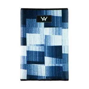 212 MAIN Slim Fit Minimalist RFID Block Men's Front Pocket Wallet - Geo Blue (Model 1149), Flexible Men's Wallets
