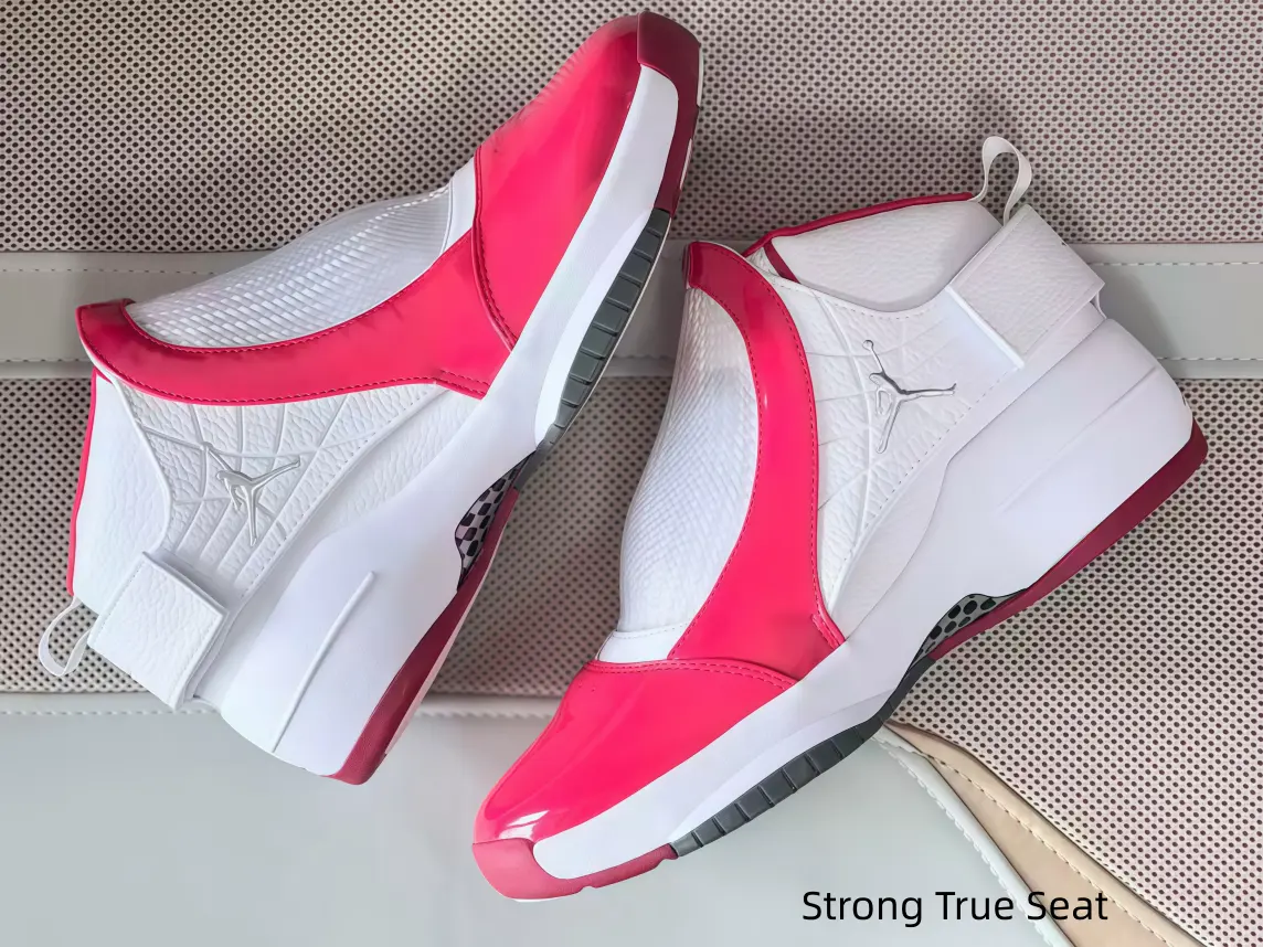 Vibrant hot pink patent slip-on high-top sneakers with breathable white woven mesh upper! Glossy bright red toe overlay, chunky clean white layered sole, stretch mesh fit, this two-tone shoe brings sweet lively summer street vibes.