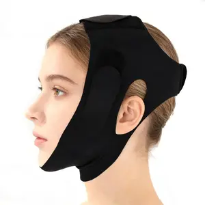 Chin Strap for Sleeping,Adjustable Chin Strap,Jaw Strap,Jawline Shaper,V Line Lifting Mask,Black