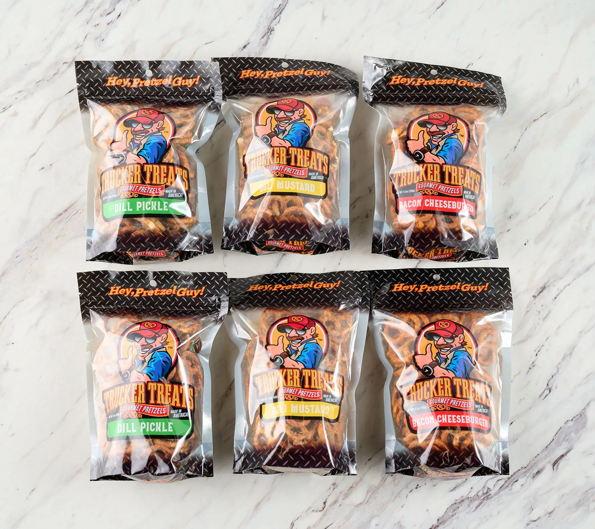 Trucker Treats (6) 5.3oz Flavored Pretzels