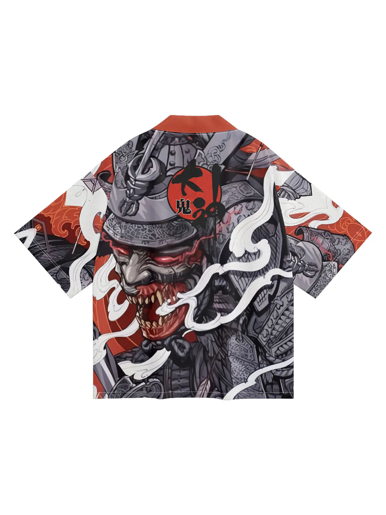 Niepce Japanese Streetwear Lightweight Red Demon Kimono for Men