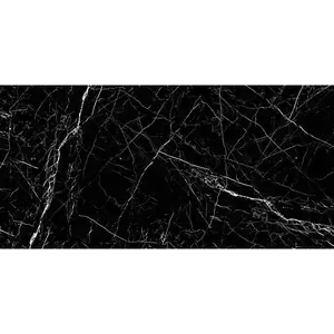 Pietra Black Polished Porcelain Wall & Floor Tile