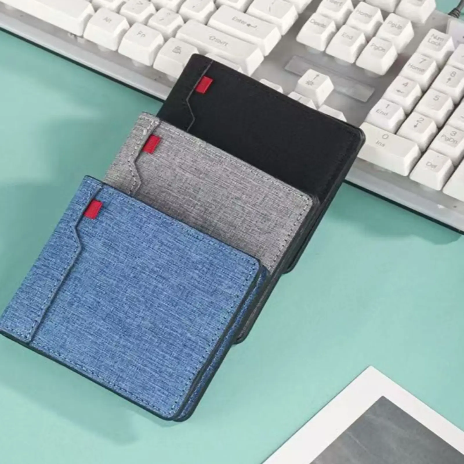 Men's Business Minimalist Wallet, High-Capacity Canvas Bifold with a Slim Profile, Lightweight for Daily Commute and Travel, Billfold