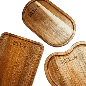 MiDutchi Triple Play Wooden Cutting Board Set - 3-Piece Premium Chopping Boards for Kitchen, Serving & Meal Prep - Durable, Stylish, and Versatile Eco-Friendly Cutting Boards
