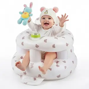 Inflatable Baby Seat for Babies 3-36 Months,Baby Floor Chair with Built in Air Pump,Infant Back Support Seat for Sitting & Learning to Sit