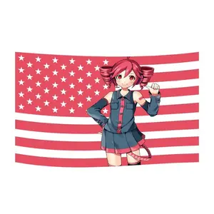 kasane teto flag 3x5ft tapestry with brass grommets for college dorm decoration, outdoor party, gift, backyard, Decorative Hanging Girl Room Accessories