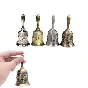 Brass Hand Bell, 1 Count Elegant Polished Finish Hand Bell, Traditional Hand Bell, Percussion Instrument for Wedding & Party, Perfect Gift for Ceremony & Special Occasions