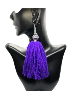 Purple Beaded Tassels