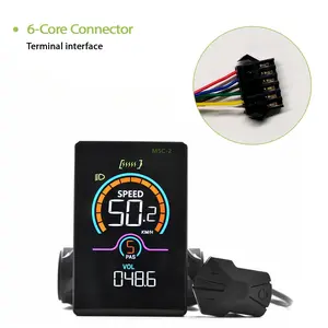 M5c-2 Sm6pin Electric Bike Computer LCD Display, Wired Bluetooth-compatible Advanced Version, Connects to Cycling APP, Uart 2 Protocol Only