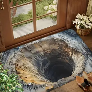 3D Optical Illusion Anti-Slip Door Mat, Washable Durable Rug for Living Room Bedroom Dining Room Bathroom, Soft Memory Foam Material