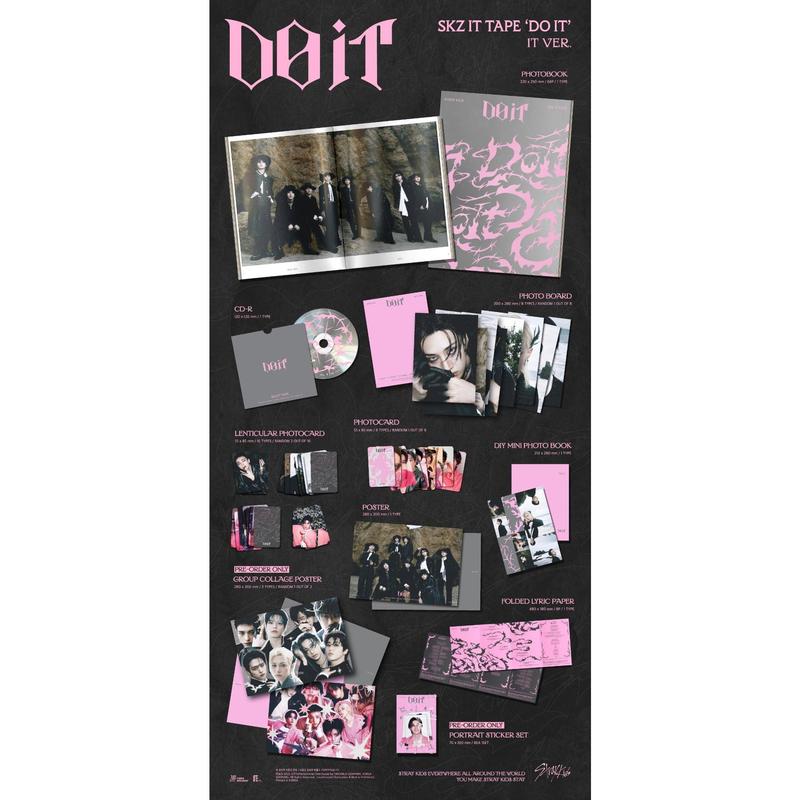Stray Kids – SKZ IT TAPE 'DO IT' [Standard IT Ver.] 3rd Special Album Official K-Pop CD + 68p Photobook + DIY Mini Photobook + Photocard + Lenticular Cards
