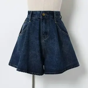 Summer A- line Loose Denim Shorts Women's Slim Hot Pants Jean Womenswear