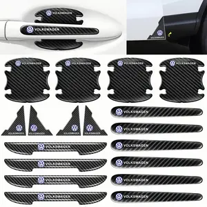 8/18 Pcs Car Door Handle Scratch Guard Stickers, Door Corner Protection, Paint Surface Scratch Prevention, Suitable for Volkswagen Models, Auto Accessories