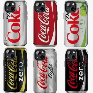 Diet Coke and Coca Cola Can Collection Phone Case, Compatible with iPhone X, 11, 12, 13, 14, 15, 16, 17 & more