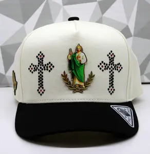 Gorras San Judas Tadeo Con Cruz Diamante | San Juditas Tadeo | Gorra Belica |