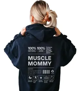 Muscle Mommy Hoodie, Oversized Fit Gym Sweatshirt, Pump Cover Hoodie, Pump Cover Shirt, Weightlifting Hoodie, Gift for Gym Cotton Fabric