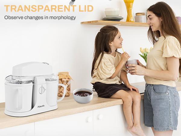 Pukomc 2-in-1 Ice Cream Maker - No Churn Gelato & Sorbet Maker, Fast Freeze, Easy Clean, Perfect for DIY Desserts