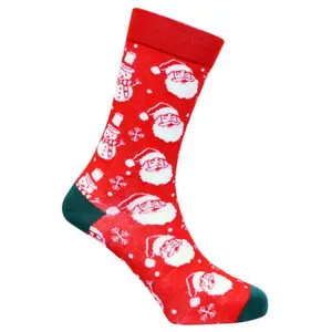 Classic Santa Holiday Bamboo Crew Socks