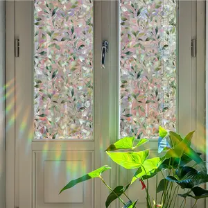 A piece of (45*100cm) leaf and vine colorful static glass sticker, double-sided visible window decorative sticker XC10010, Decoration Sticker, Home Decor, Sticker Decorations