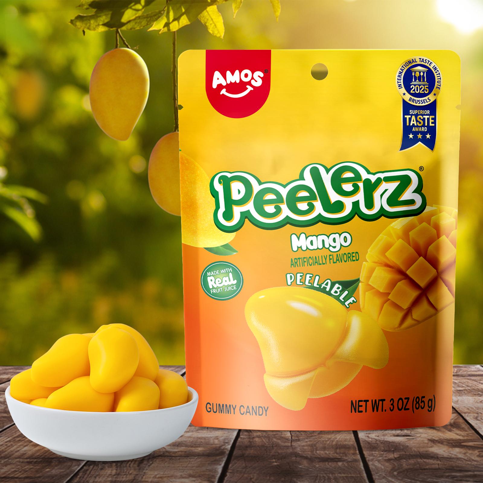 AMOS Peelerz Gummy Candy Variety Pack – 14 Bags for $14.99! Mango, Orange, Pineapple & Green Apple, Peelable Fruit Gummies, Fun Snack, 3oz Each, Shareable Treat Bundle