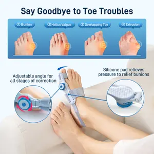 Bunion Corrector for Women & Men, Adjustable Toe Straightener - Orthopedic Bunion Splint for Big Toe Alignment, Hallux Valgus Correction, Left/Right Feet Relief (1PCS)
