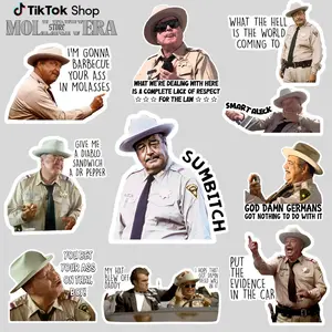 Sheriff Buford Kiss Cut Sticker-Funny sticker, teenjus, Smokey And The Bandit Stickers, Meme Sticker, You Sumbi!tch, Funny Gifts
