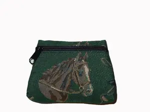 Horse and Hound Tapestry Coin Purse Equestrian Handbags #BCC001