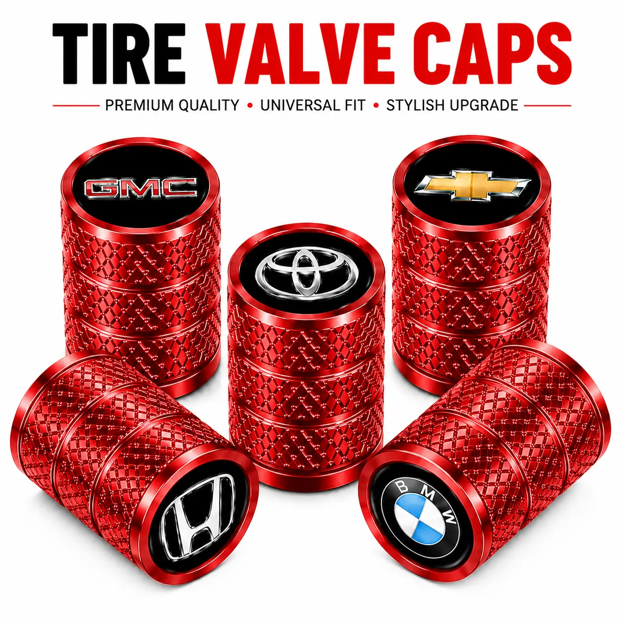 5-Pack Heavy-Duty Universal Rubber Tire Valve Stems, Leak-Proof Air Valve Replacements for Domestic & Imported Cars, Trucks, SUVs, Vans, Pickups – Auto Rim Repair & Replacement Accessories