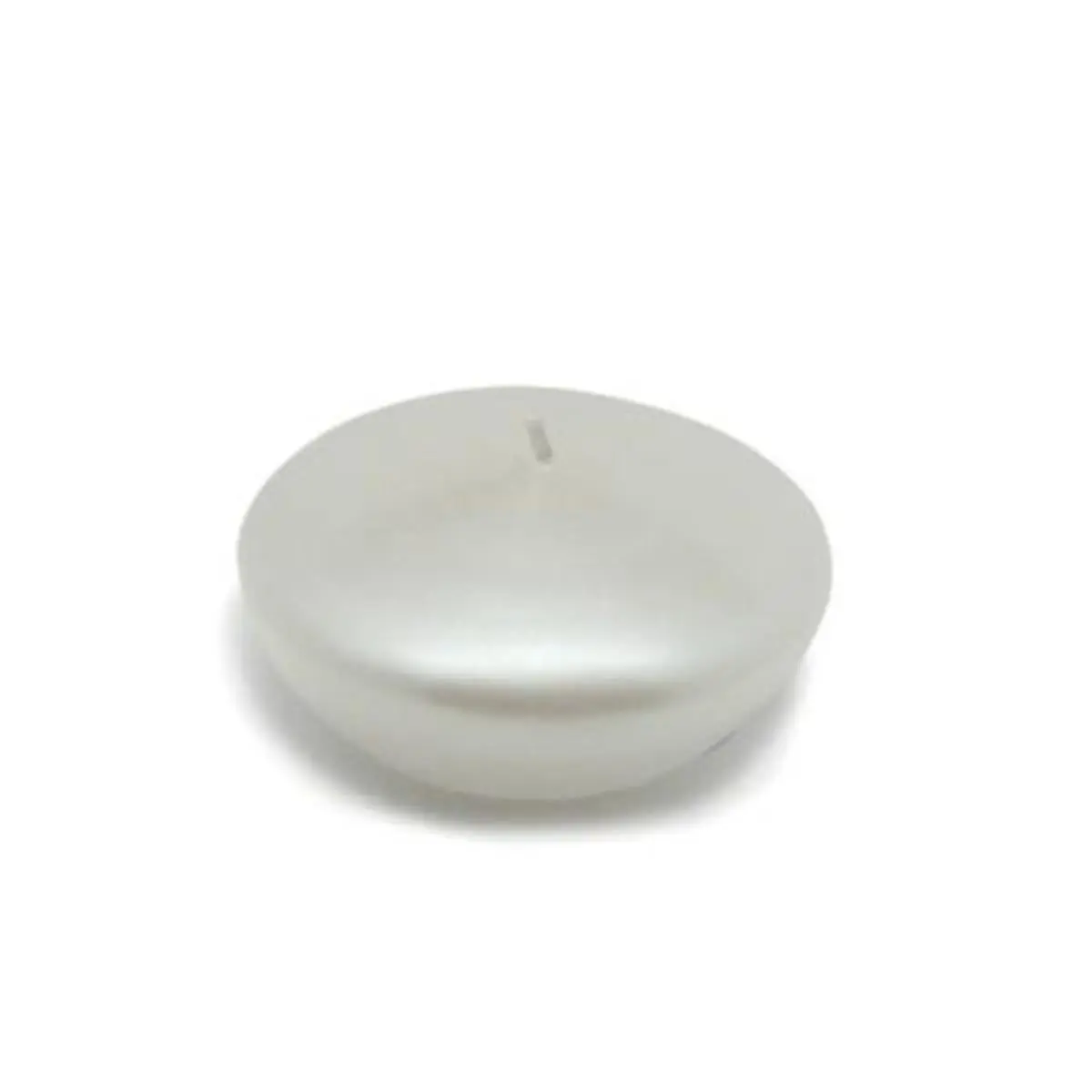 Jeco CFZ-076-0 Round Unscented 3 in. Water Floating Wax Decorative Candles, Pearl White Neutral Household Candles - 12 Pieces per Box, Home Room Decor Supplies, Floating Candles, Wedding