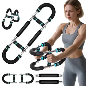 2026 New Pro 60-100lb Adjustable Power Twister Bar, Chest Shoulder Arm Intensive Workout Equipment, Detachable 2-Spring Twister Arm Trainer Black Edition, Portable Home Gym Exerciser