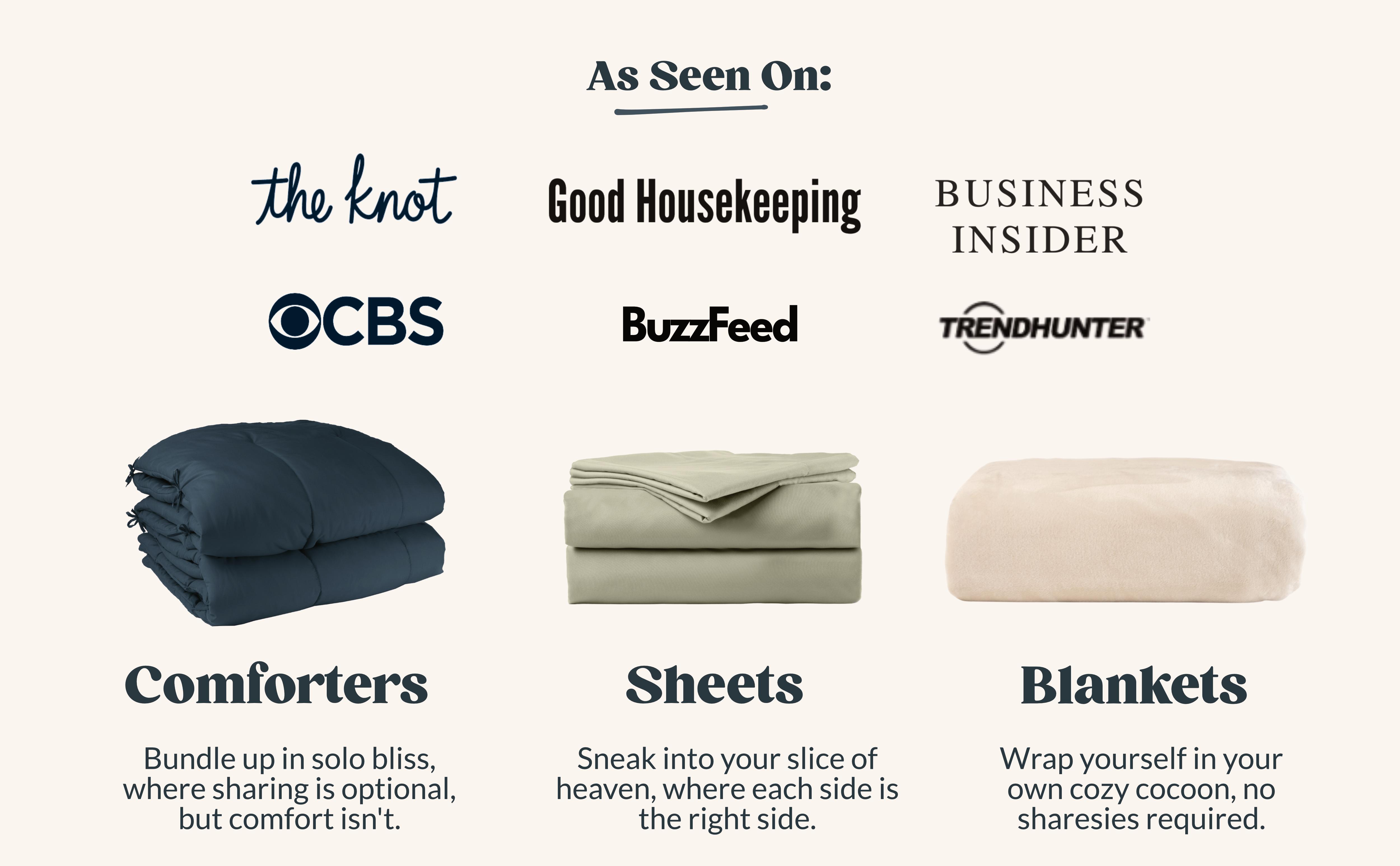 Splitz Sheet Set for Couples - Seagrass, 2000 Thread Count Cool Touch Poly-fiber, Extra-wide Split Top Sheet, Deep Pockets for Mattresses up to 22"