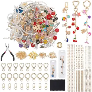 544 count Lip Gloss  Making Kit with Charms, Including 24 Keychains Clips 30 Extender Chain 198 Charm  Plier, DIY Keychains Kit for  Making Supplies DIY Crafts