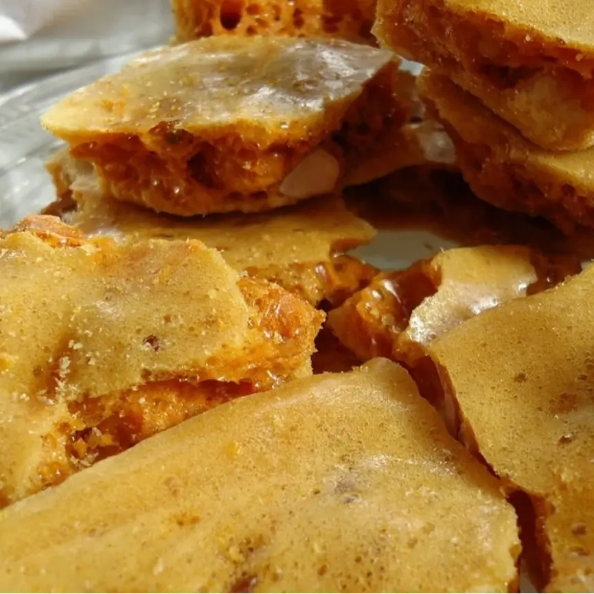 Grandma's Old-Fashioned Peanut Brittle Recipe Airy Crunch Homemade Brittle Candy Traditional Snack Caramel