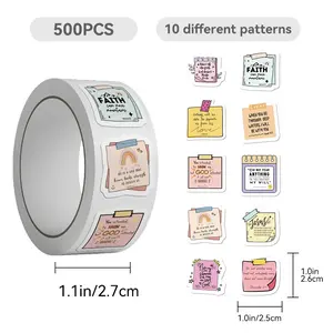 500 Pcs Bible Sticky Notes Roll, Ideal for Diaries, Scrapbooks, Gift Wrapping, Perfect for Organizing Thoughts and Ideas