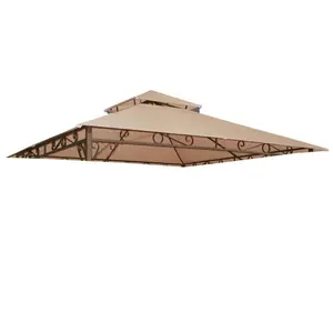Yescom (No Frame) 10' x 10' Tan Canopy Replacement Top for Summer Veranda Gazebo