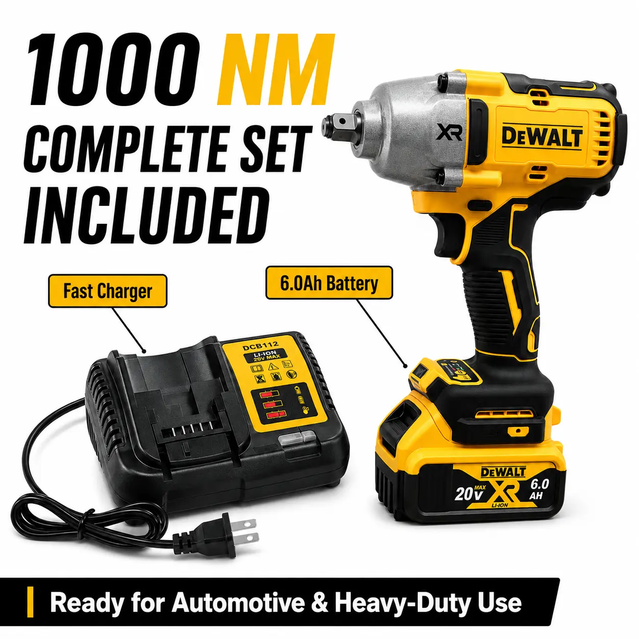 DEWALT DCF900 Impact Wrench 1/2" Inch High Torque With Hog Ring Anvil 20V Brushless Cordless Wrench Dewalt Power Tools