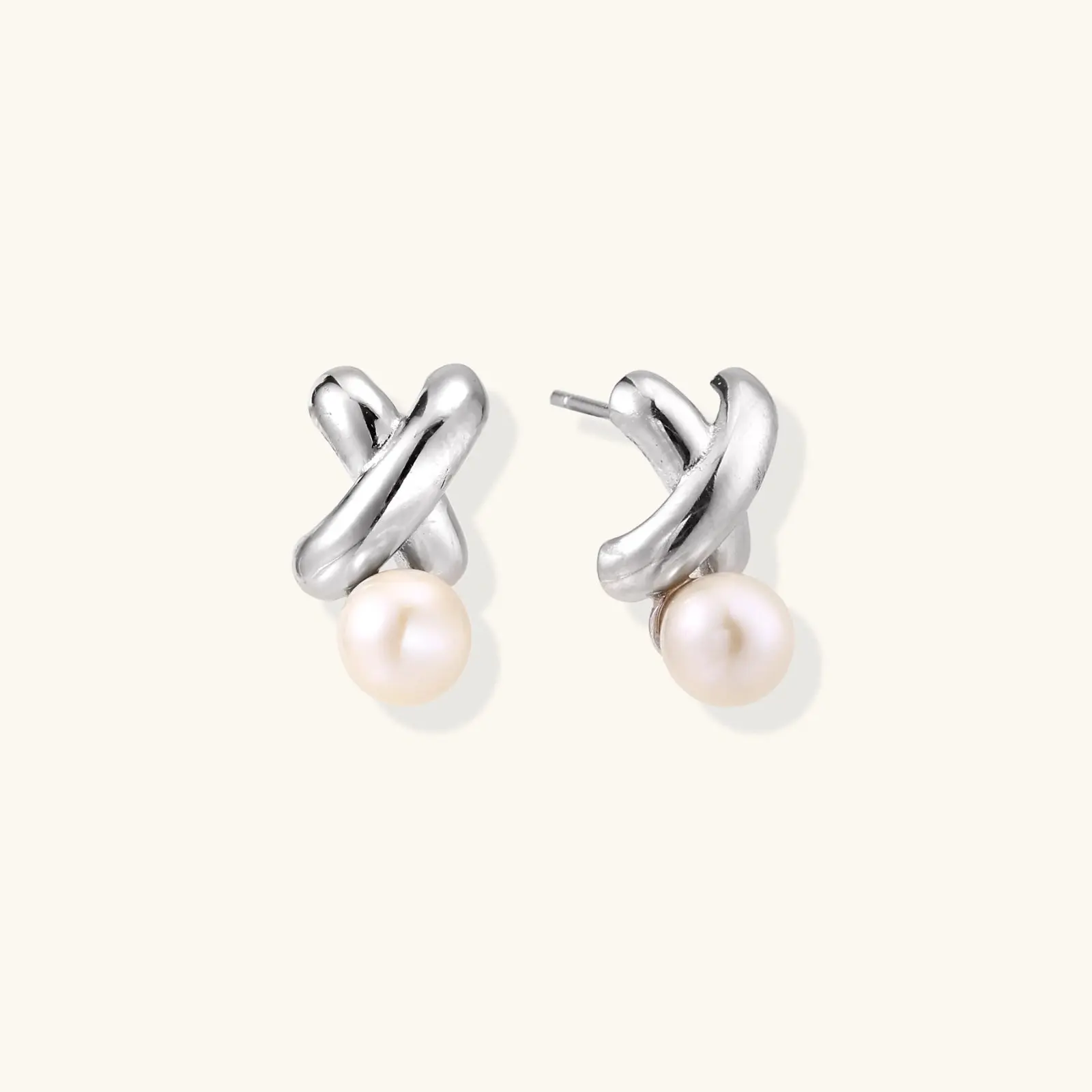 Infinity Pearl Studs