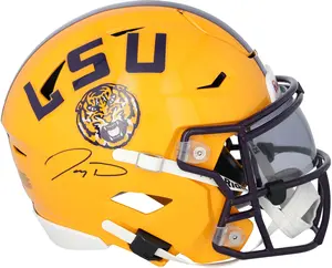 Jayden Daniels LSU Tigers Autographed Riddell Speed Flex Midi Helmet - Fanatics Authentic Certified