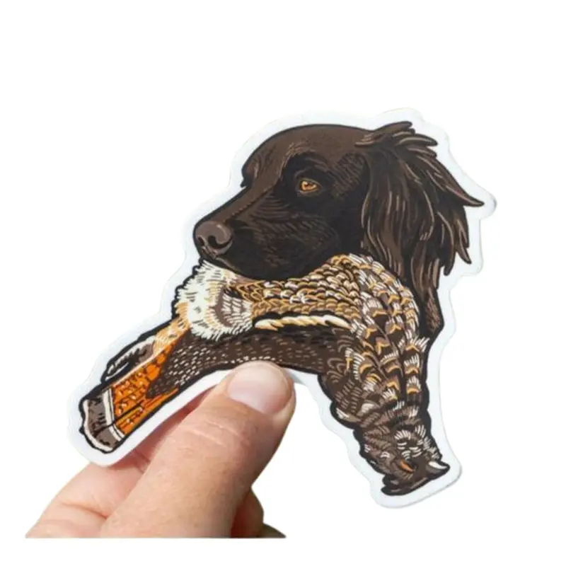 Hunting Dog Sticker, Black Lab With Pheasant Decal, Waterproof Vinyl Duck Hunting Dog Sticker For Trucks, Coolers, Tumblers, Laptops, Outdoor Hunting Gift For Men, Dad, Hunters
