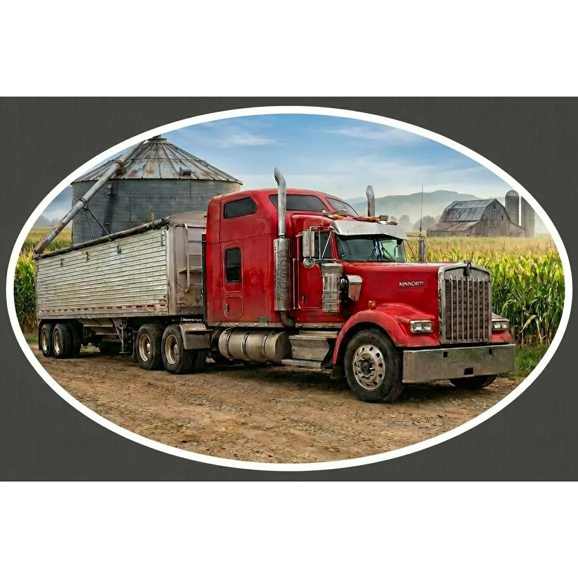 Red Kenworth Vinyl Window Decal - 2" Tall, UV Protection, Suitable for Outdoor Surfaces, Helmet Sticker Option, TikTok-Inspired Automotive Exterior Accessory, 3" Wide, 5-7 Year Outdoor Vinyl