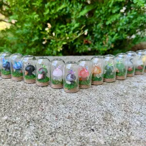Mini Butterfly Crystal Mushroom Terrariums| Choose Your Mushroom With Matching Butterfly Decor