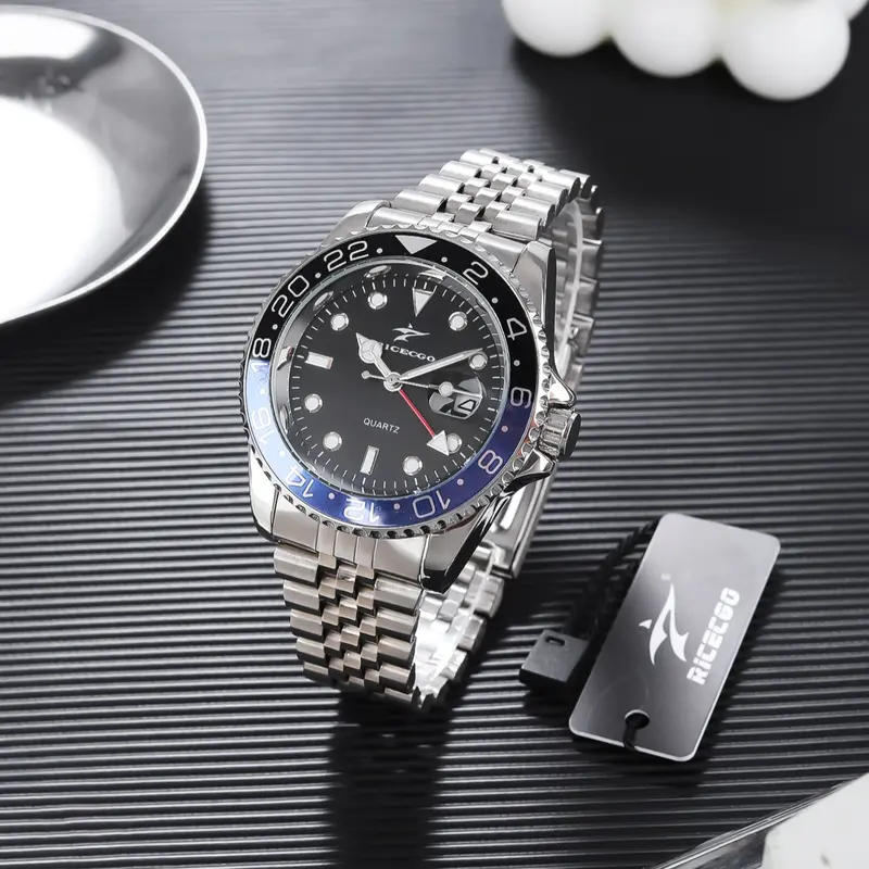 Men's Business Fashion Round Dial Stainless Steel Quartz Watch with Luminous Fashionable Dial Night Light Design, Versatile, Perfect for Parties and Gifting, Analog Quartz Watches