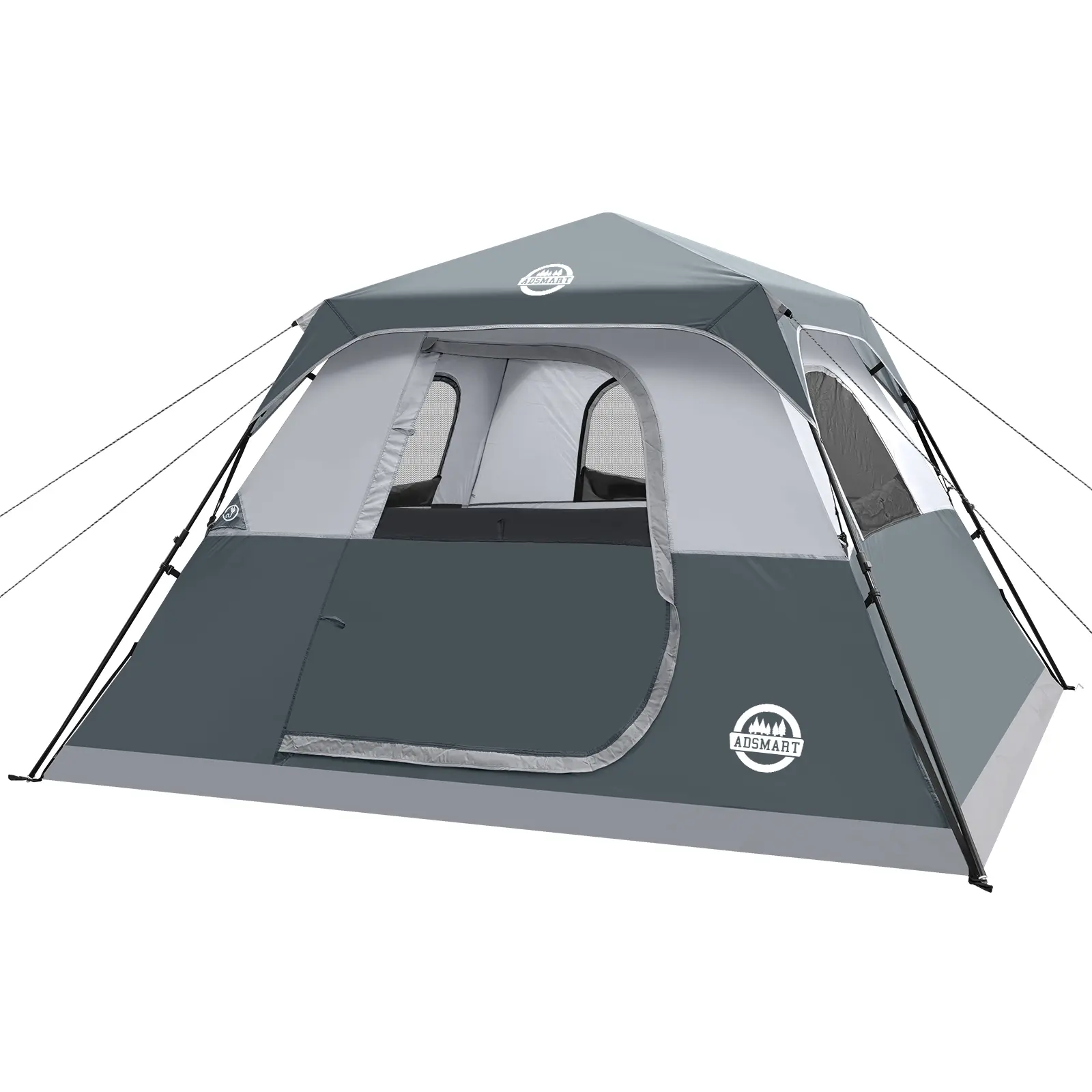 60 Seconds Instant Setup ADSMART 6 Person Camping Tent, Fully Waterproof Pop Up Outdoor Tent with Rainfly & Portable Carry Bag, Easy Assemble Tent for Hiking Family Outdoor Camping essentials camp various terrain shelter sunshade