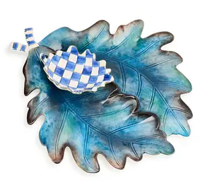 MacKenzie- Childs Ceramic Leaves Serving Set