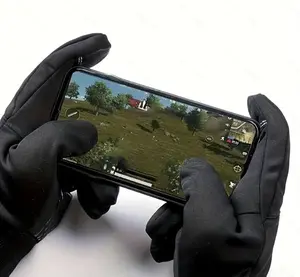 Winter Gloves, Touch Screen Compatible, Water Resistant, Thermal, Windproof for Running Cycling Driving Hiking, Men Women, Black