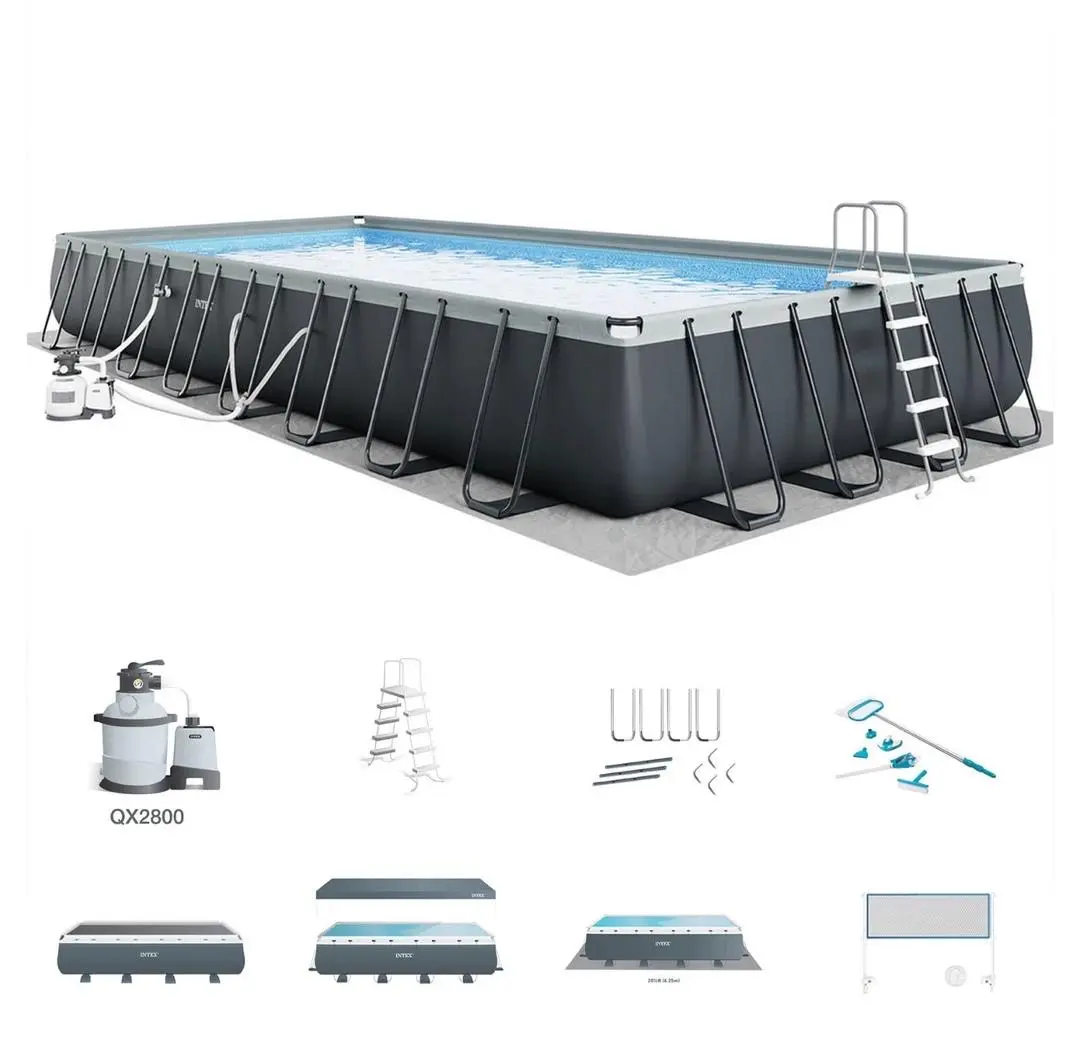 Intex 32' x 16' x 52" Ultra XTR Rectangular Outdoor Swimming Pool Set with Pump Intex 32' x 16' x 52" Ultra XTR Rectangular Outdoor Swimming Pool Set with Pump