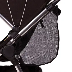 Baby Stroller Rear Mesh Storage Bag, Portable Organizer for Bottles, Snacks, Toys, Essential Travel Accessory for Parents